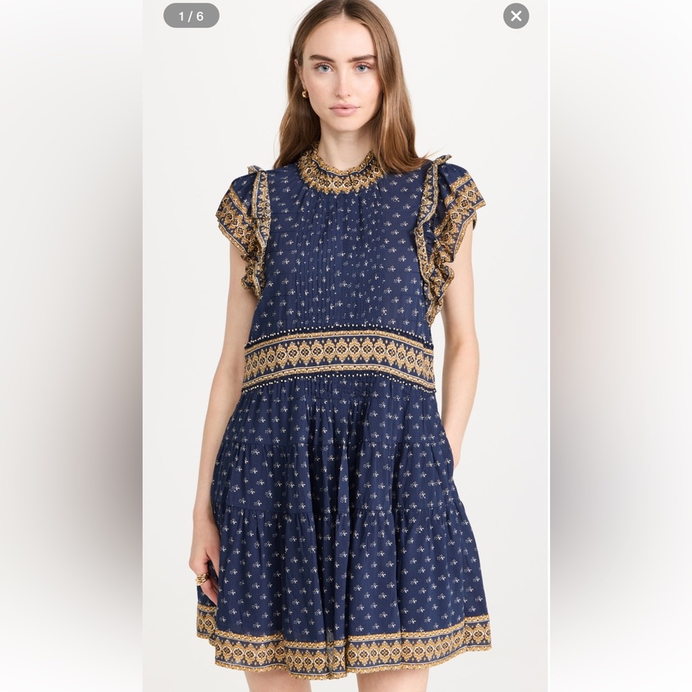 Sea New York Arlita Print Flutter Sleeve Tunic Dress
